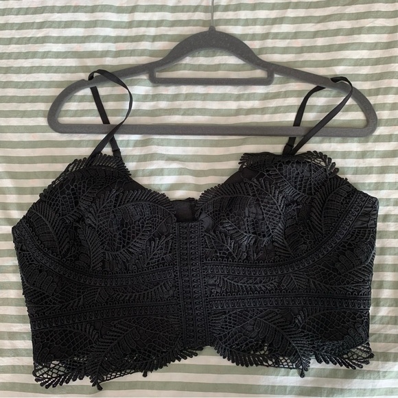 Reiss Penny Lace Black Bralette Size US 10 NWT - Picture 8 of 11